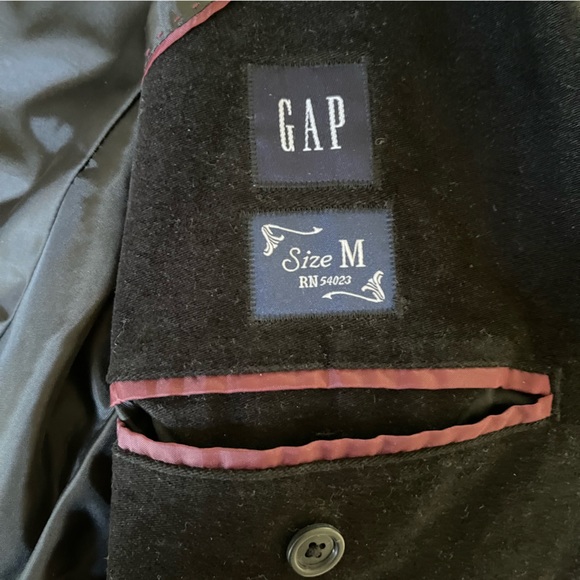 GAP - Black Velour/Velvet Blazer - Size MEDIUM - Picture 4 of 5